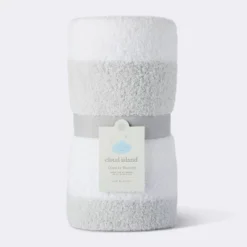 Chenille Stripe Baby Blanket - Gray And White Stripes - Cloud Island™ -Cloud Island GUEST 0324882f 509f 4a9b ba22 358ea19cbf70