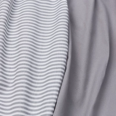 Fitted Mini Crib Sheet - Cloud Island™ - Stripe/Gray - 2pk 1 Fitted Mini Crib Sheet - Cloud Island™ - Stripe/Gray - 2pk