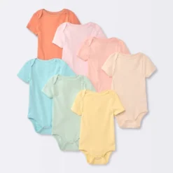 Baby 7pk Short Sleeve Bodysuit - Cloud Island™ Turquoise Blue 7 Baby 7pk Short Sleeve Bodysuit - Cloud Island™ Turquoise Blue -Cloud Island GUEST 153ba0b3 3311 468e a375 d8b5cc67691c