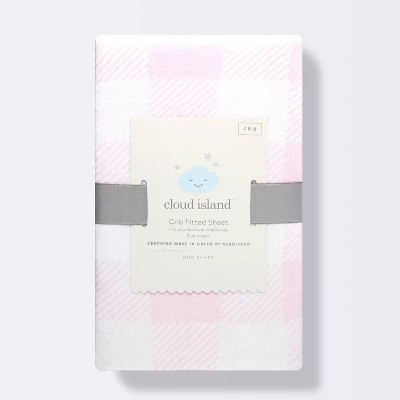 Polyester Rayon Jersey Fitted Crib Sheet - Cloud Island™ Pink Gingham 4 Polyester Rayon Jersey Fitted Crib Sheet - Cloud Island™ Pink Gingham - Image 4