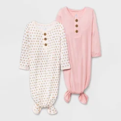 Baby Girls' 2pk Modal Tie NightGown - Cloud Island™ Pink 7 Baby Girls' 2pk Modal Tie NightGown - Cloud Island™ Pink -Cloud Island GUEST 261e7217 0f0a 40b9 bec6 74f8b1f7e4c6
