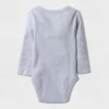 Baby Boys' 3pk Side Snap Long Sleeve Bodysuit - Cloud Island™ Gray