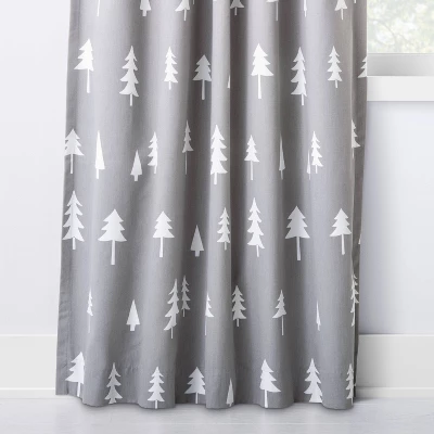 Blackout Curtain Panel Trees - Cloud Island Gray 3 Blackout Curtain Panel Trees - Cloud Island Gray - Image 3