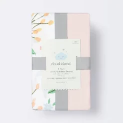 Fitted Mini Crib Sheet - Cloud Island™ - Meadow/Pink - 2pk -Cloud Island GUEST 558dd145 221c 4a4a a550 d02173d8a025