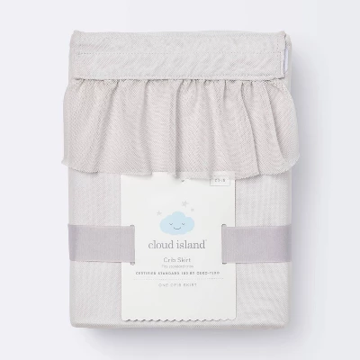Crib Skirt Tulle - Cloud Island™ Gray 2 Crib Skirt Tulle - Cloud Island™ Gray - Image 2