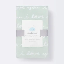 Plush Changing Pad Cover I Love You Script - Cloud Island™ Mint -Cloud Island GUEST 77fb3759 bcda 47f6 b7a2 c077cede8f3c