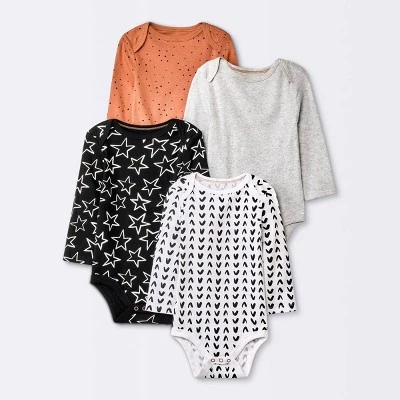 Baby 4pk Basic Orchard Fox Long Sleeve Bodysuit - Cloud Island™ Cream 5 Baby 4pk Basic Orchard Fox Long Sleeve Bodysuit - Cloud Island™ Cream - Image 5