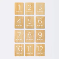 Monthly Milestone Cards - Natural Wood - Cloud Island™ 3 Monthly Milestone Cards - Natural Wood - Cloud Island™ -Cloud Island GUEST 9296752b 6cda 44a4 a6d4 9fae8be11453