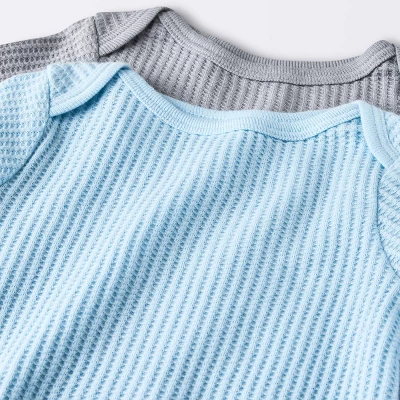 Baby Boys' 2pk Basic Waffle Gowns - Cloud Island™ Gray 2 Baby Boys' 2pk Basic Waffle Gowns - Cloud Island™ Gray - Image 2