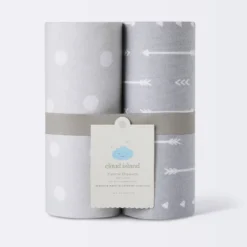 Flannel Swaddle Baby Blankets - Gray Arrows And Dots - 2pk - Cloud Island™ -Cloud Island GUEST 9b6b1c43 3b3f 46ed ab75 85ac8db825d9