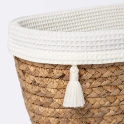 Natural Weave Oval Storage Bin With Waffle Weave Liner - Cloud Island™ -Cloud Island GUEST a50886a0 1fd1 4340 aa80 3ea3f0fda9a4