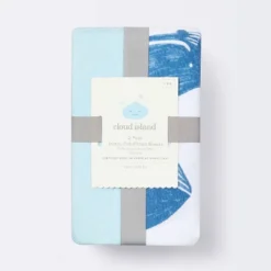 Fitted Jersey Crib Sheet Whales - Solid Blue - 2pk - Cloud Island™ 5 Fitted Jersey Crib Sheet Whales - Solid Blue - 2pk - Cloud Island™ -Cloud Island GUEST a7687748 f28c 432a a386 ec9fef5228c2
