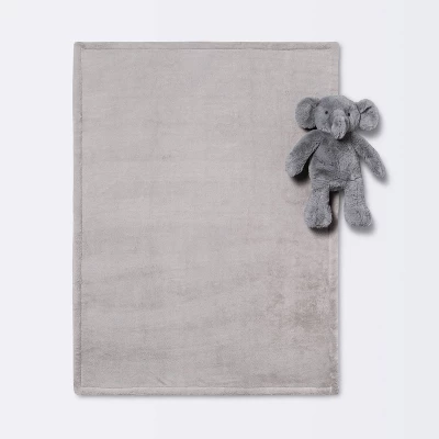 Plush Blanket With Soft Toy - Cloud Island™ Gray Elephant 2 Plush Blanket With Soft Toy - Cloud Island™ Gray Elephant - Image 2