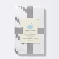 Fitted Jersey Crib Sheet - Cloud Island™ Gray Chevron And Solid White - 2pk 5 Fitted Jersey Crib Sheet - Cloud Island™ Gray Chevron And Solid White - 2pk -Cloud Island GUEST c62fb659 0ab0 4bfc 8594 efba432915bd