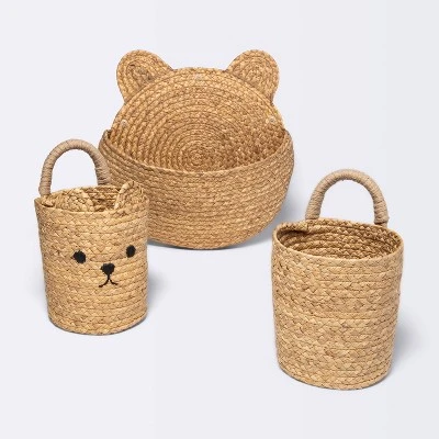 Small Hanging Bear Basket With One Handle - Cloud Island™ 3 Small Hanging Bear Basket With One Handle - Cloud Island™ - Image 3