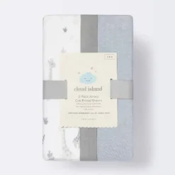 Fitted Jersey Crib Sheet - Cloud Island™ Giraffes/Dark Gray 2pk -Cloud Island GUEST d55a5910 4e68 40f8 8404 e7482b3dc543