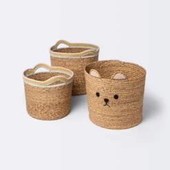 Woven Animal Round Storage Bin - Cloud Island™ Bear -Cloud Island GUEST e0e422f6 d038 4c37 9a71 d530b27548fe