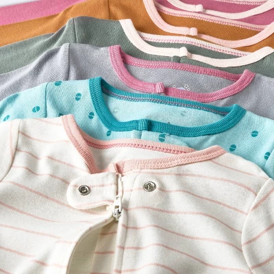 Baby 6pk Zip-Up Sleep N' Play - Cloud Island™ Brown 2 Baby 6pk Zip-Up Sleep N' Play - Cloud Island™ Brown - Image 2