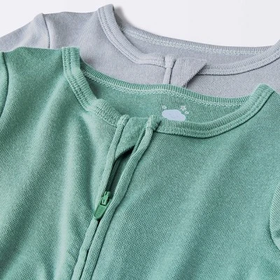 Baby Boys' 2pk Premium Romper - Cloud Island™ Green 2 Baby Boys' 2pk Premium Romper - Cloud Island™ Green - Image 2