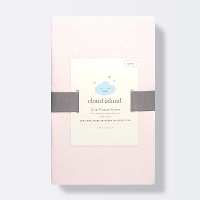Polyester Rayon Jersey Fitted Crib Sheet - Cloud Island™ Light Pink 4 Polyester Rayon Jersey Fitted Crib Sheet - Cloud Island™ Light Pink - Image 4