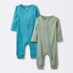 Baby 2pk Basic Wide Rib Romper - Cloud Island™ Green 5 Baby 2pk Basic Wide Rib Romper - Cloud Island™ Green -Cloud Island GUEST f18c759b f567 4a7a 9595 bb166216d579